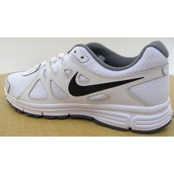 Nike Revolution 2 White Black Mesh Running Shoes - Picture 5 of 8